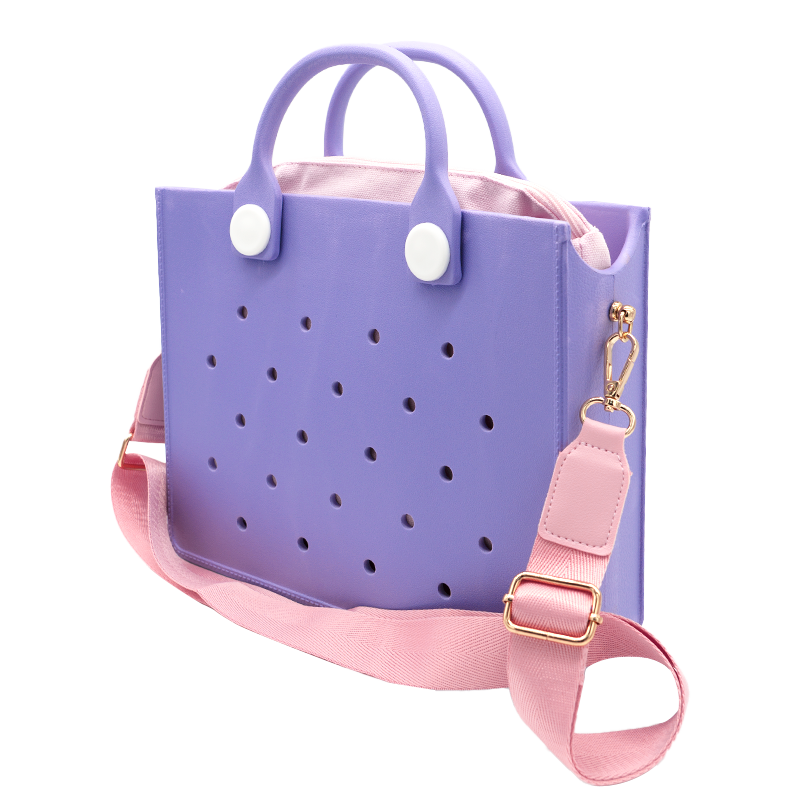 Fashion Soft EVA Large Storage Tote Bag – Waterproof Women’s Shoulder Handbag for Beach, Outdoors, Travel, Weddings & Daily Use