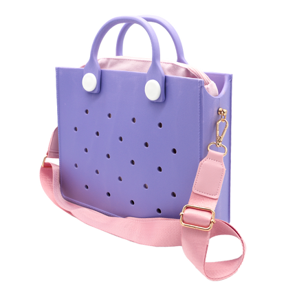 Fashion Soft EVA Large Storage Tote Bag – Waterproof Women’s Shoulder Handbag for Beach, Outdoors, Travel, Weddings & Daily Use