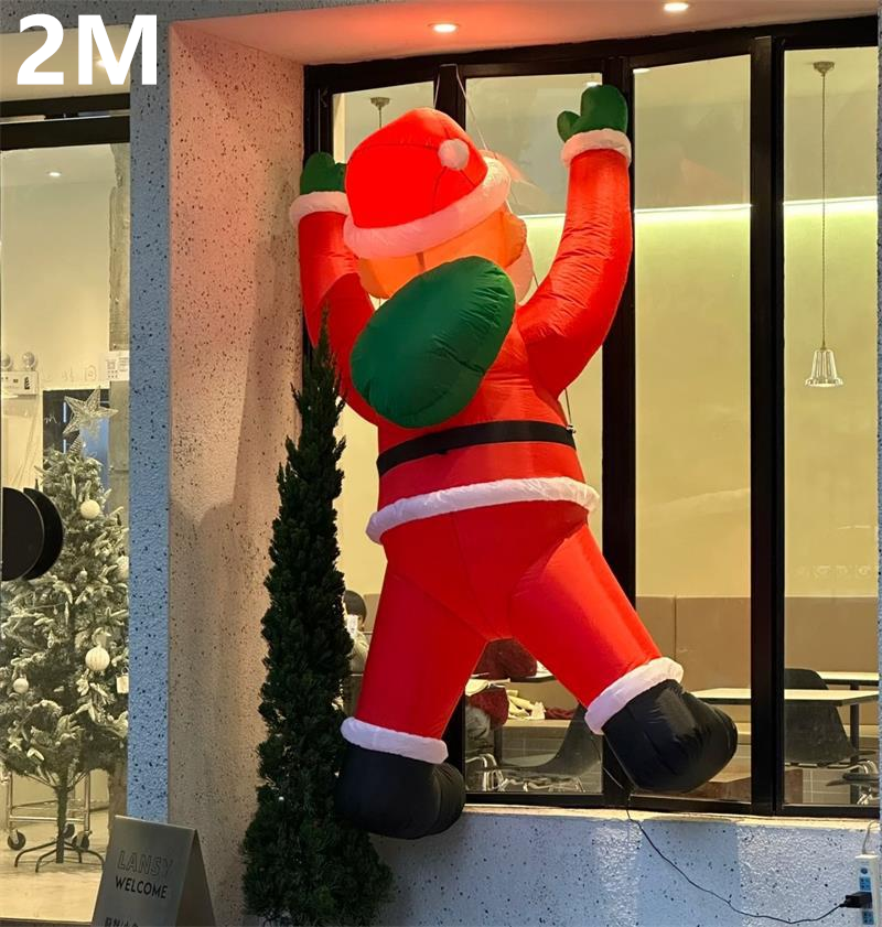 Christmas Inflatable Snowman & Santa - 8FT Giant Outdoor LED Garden Decoration for Holiday Parties, Front Yard Displays, Festive Winter Celebration Decor