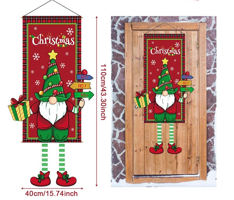 Christmas Hanging Flag Banner -Festive Doorway Decoration for Home, Vibrant Xmas Ornament for Navidad, New Year Celebrations and Winter Holiday Styling