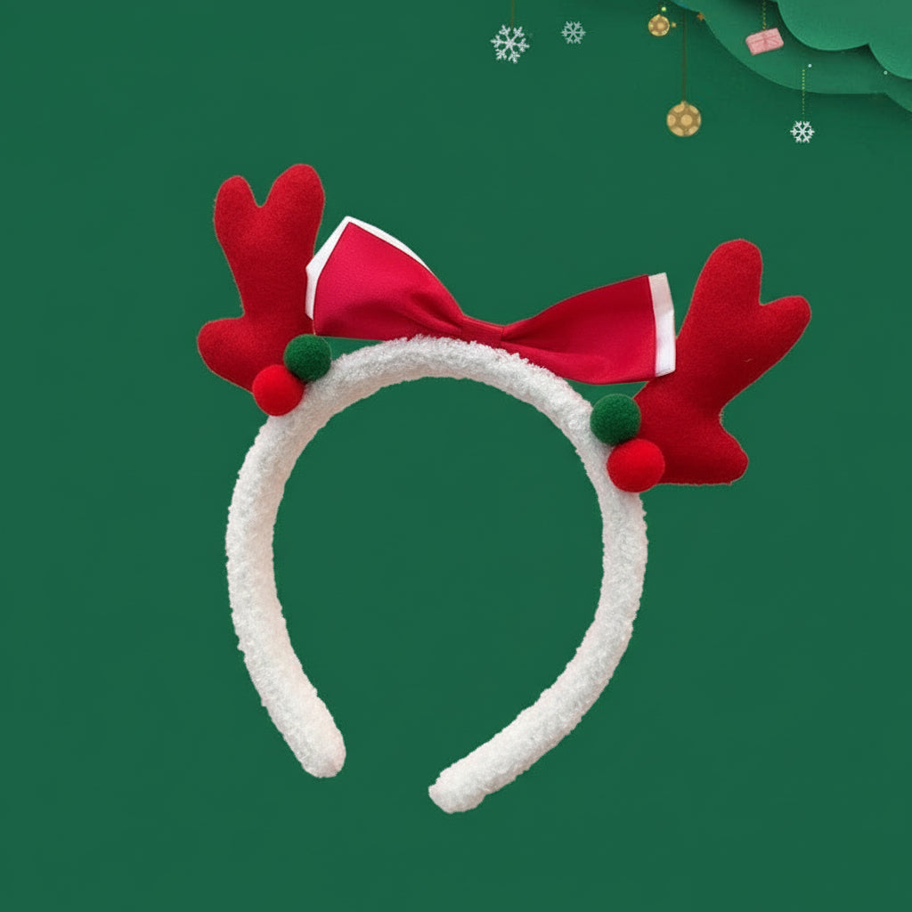Christmas Light-Up Headband – LED Deer Ears Hair Clips & Accessories for Holiday Parties, New Year Celebrations & Cute Festive Gifting