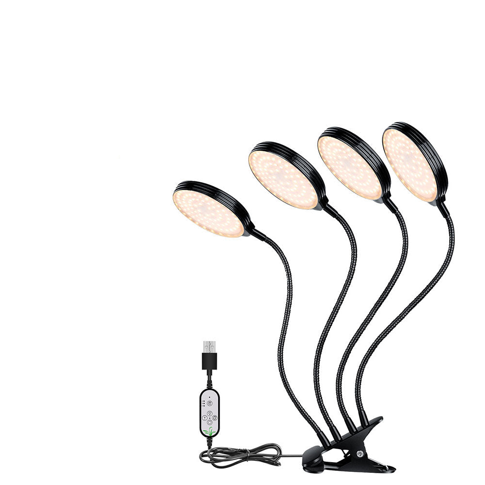 Full Spectrum LED Grow Light – USB Indoor Plant Growth Lamp with Timer and Dimmable Settings for Potted Flowers