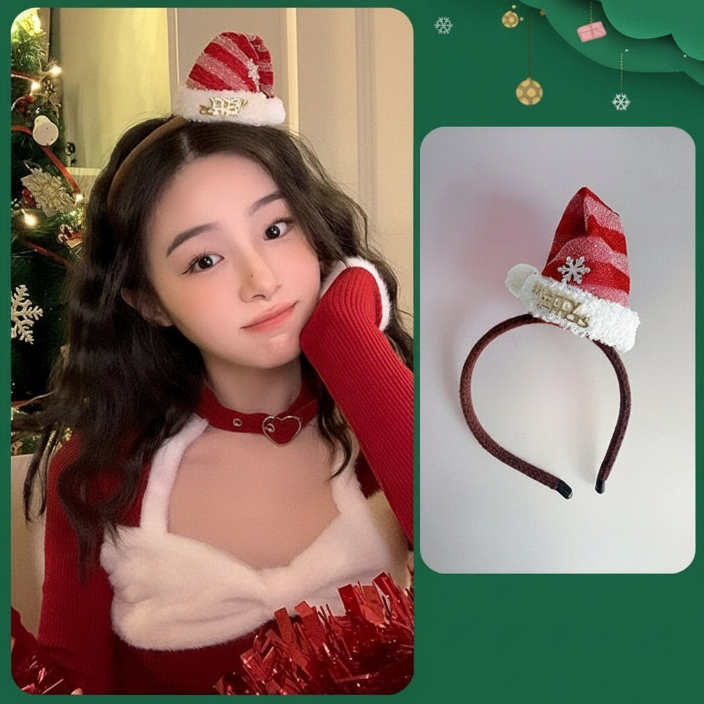 Christmas Light-Up Headband – LED Deer Ears Hair Clips & Accessories for Holiday Parties, New Year Celebrations & Cute Festive Gifting