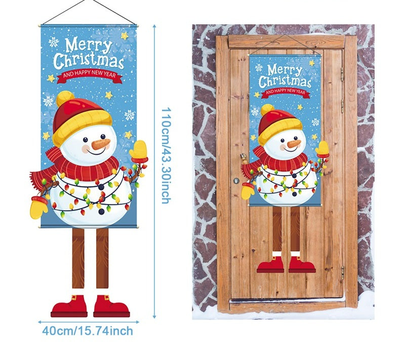 Christmas Hanging Flag Banner -Festive Doorway Decoration for Home, Vibrant Xmas Ornament for Navidad, New Year Celebrations and Winter Holiday Styling