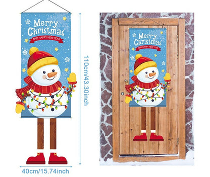 Christmas Hanging Flag Banner -Festive Doorway Decoration for Home, Vibrant Xmas Ornament for Navidad, New Year Celebrations and Winter Holiday Styling