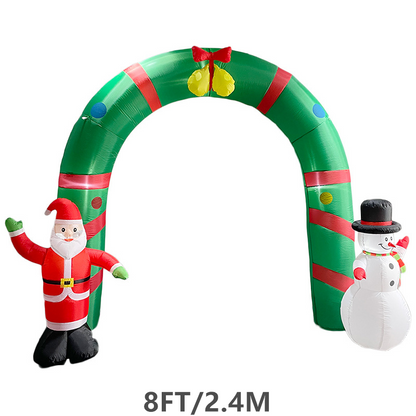 Christmas Inflatable Snowman & Santa - 8FT Giant Outdoor LED Garden Decoration for Holiday Parties, Front Yard Displays, Festive Winter Celebration Decor
