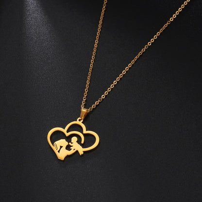 Stainless Steel Mama Choker Necklace - Letter Pendant Necklace for Women, Trendy Mother's Day Jewelry Gift for Mom Fashion Accessory