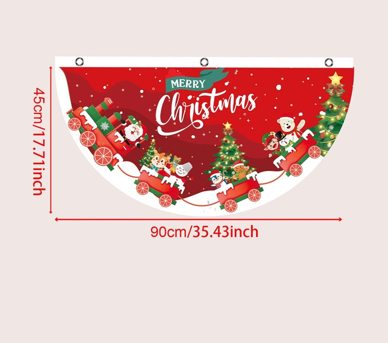 Christmas Hanging Flag Banner -Festive Doorway Decoration for Home, Vibrant Xmas Ornament for Navidad, New Year Celebrations and Winter Holiday Styling