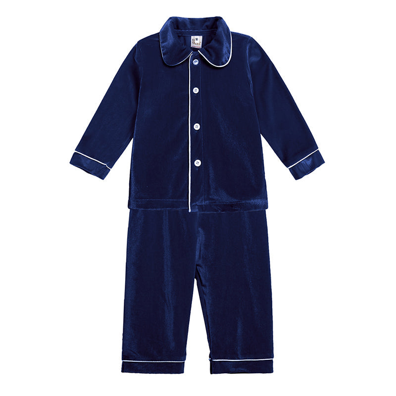 Kids Tales Christmas Pajama Set – Classic Red Velvet and Plaid Family Matching Outfits for Toddlers, Boys, and Girls Holiday Clothing