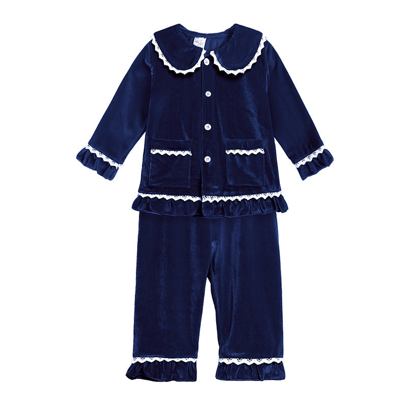 Kids Tales Christmas Pajama Set – Classic Red Velvet and Plaid Family Matching Outfits for Toddlers, Boys, and Girls Holiday Clothing