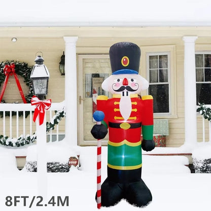 Christmas Inflatable Snowman & Santa - 8FT Giant Outdoor LED Garden Decoration for Holiday Parties, Front Yard Displays, Festive Winter Celebration Decor