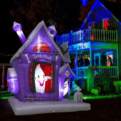 Christmas Inflatable Snowman & Santa - 8FT Giant Outdoor LED Garden Decoration for Holiday Parties, Front Yard Displays, Festive Winter Celebration Decor