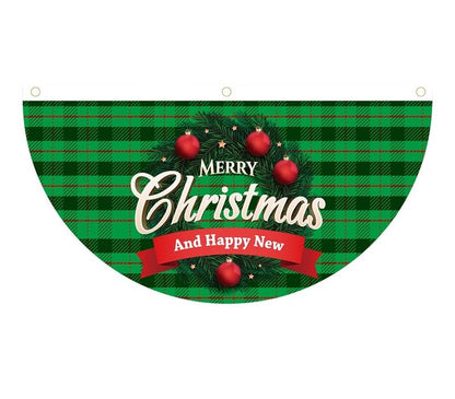 Christmas Hanging Flag Banner -Festive Doorway Decoration for Home, Vibrant Xmas Ornament for Navidad, New Year Celebrations and Winter Holiday Styling