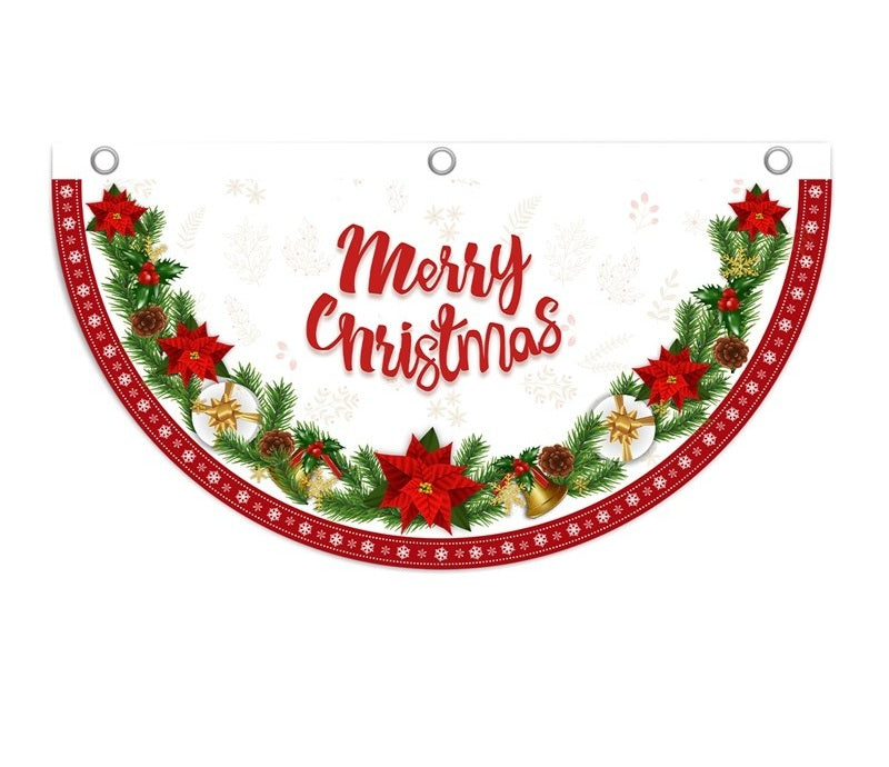 Christmas Hanging Flag Banner -Festive Doorway Decoration for Home, Vibrant Xmas Ornament for Navidad, New Year Celebrations and Winter Holiday Styling