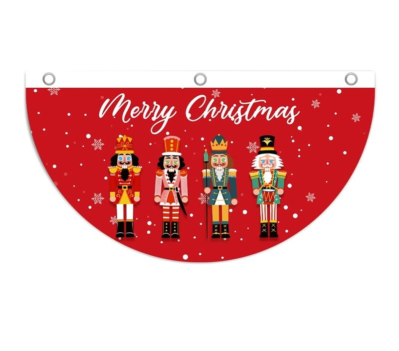 Christmas Hanging Flag Banner -Festive Doorway Decoration for Home, Vibrant Xmas Ornament for Navidad, New Year Celebrations and Winter Holiday Styling