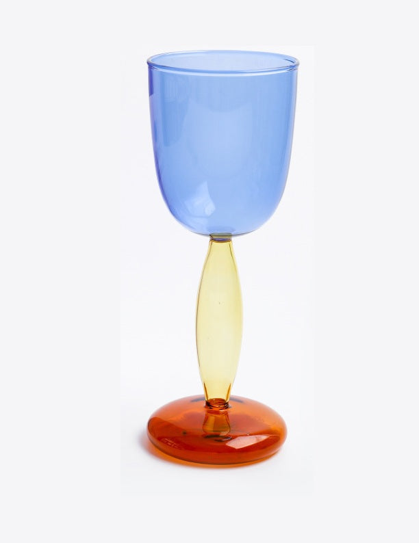 Color-Block Glass Cups – High Borosilicate Spherical Drinkware for Wine, Tea & Cold Beverages