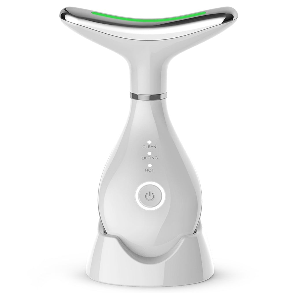LED Facial Lift Beauty Device – 3-Color Photon Therapy Neck and Face Massager for Tightening and Anti-Aging Care