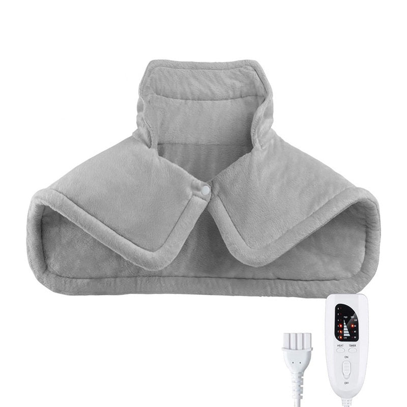 Electric Heating Shawl with 6-Speed Temperature Control – Soft Plush Warming Blanket with 4-Timer Settings, Comfortable Warm Compress for Relaxation and Daily Use