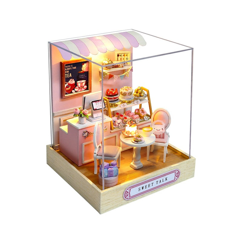 DIY Miniature Butter House Kit – 3D Puzzle with Furniture & Flowers, Handmade Assembly Model for Bedroom Décor