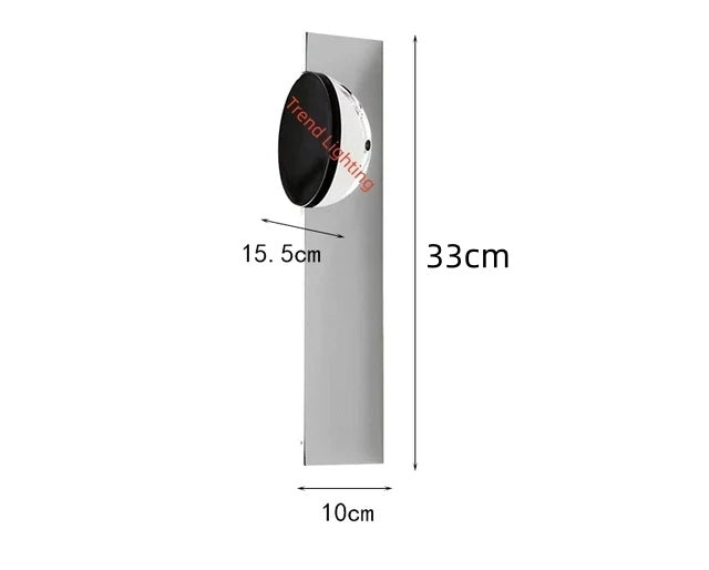 Chrome LED Sci-Fi Wall Light – 3000K Stainless Steel Lamp Sconce for Bedroom, Parlor, Stairs, Hallway