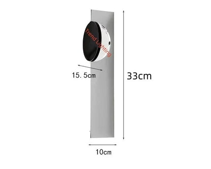 Chrome LED Sci-Fi Wall Light – 3000K Stainless Steel Lamp Sconce for Bedroom, Parlor, Stairs, Hallway
