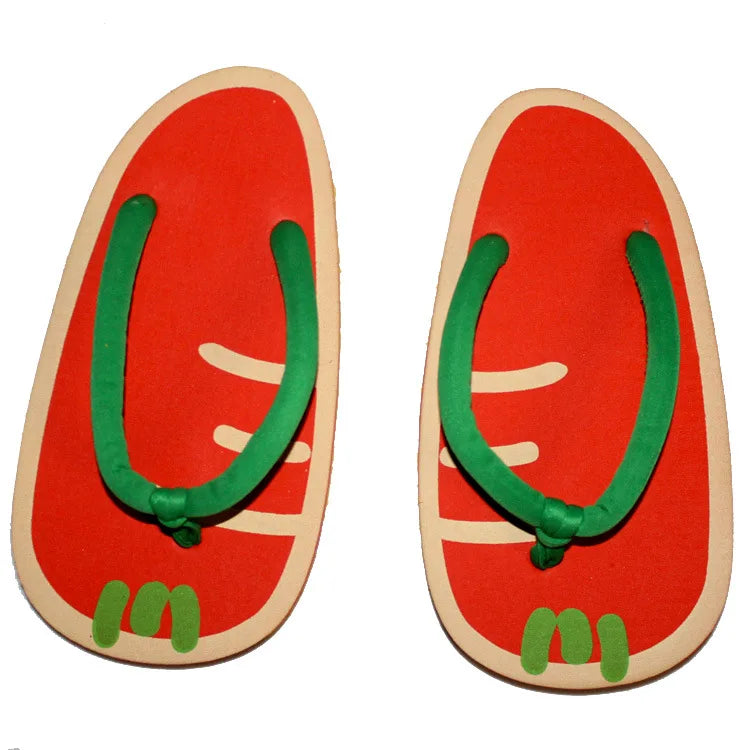 Cute Summer Fruit Flip Flops – Colorful Cartoon Pattern Non-Slip Beach Sandals for Women and Kids Summer Comfort Wear