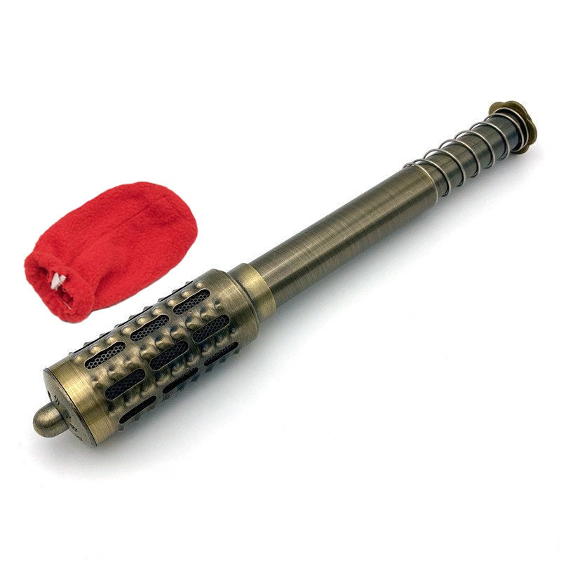 Copper Moxibustion Tool – Handheld Moxa Stick Burner with Rotating Massager for Acupoint Warming, Meridian Therapy, Stress Relief, and Natural Massage Health Care