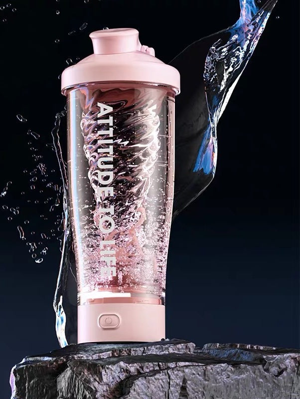 USB Rechargeable Protein Shaker Bottle – 650ml Portable Electric Blender Cup, BPA-Free Tritan