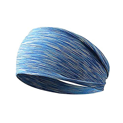 Widening Sports Headbands - 5-Pack Soft Elastic Quick-Dry Sweatbands for Yoga, Running, Gym Workout & All-Day Comfort