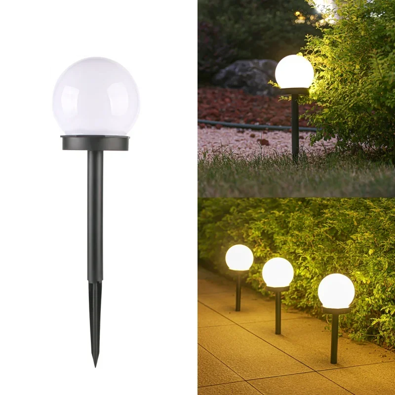Solar Round Ball Lights – Waterproof LED Outdoor Lawn Lamps for Garden, Yard & Street Decoration