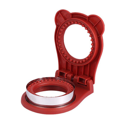 Round Sandwich Cutting Mold – Stainless Steel Bread, Biscuit & Cake Pocket Press with Hand Guard
