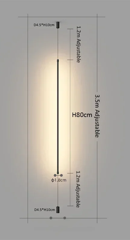 Minimalist Black LED Floor Lamp – Modern Home Decoration Light Fixture for Living Room, Bedroom, or Hallway