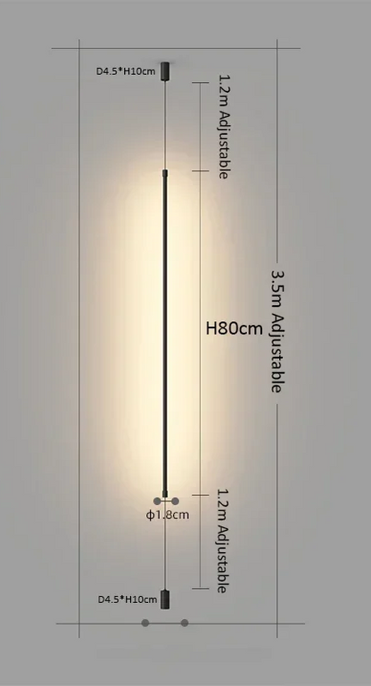 Minimalist Black LED Floor Lamp – Modern Home Decoration Light Fixture for Living Room, Bedroom, or Hallway