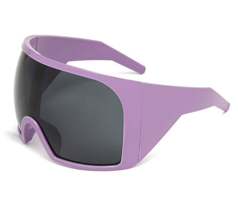 Oversized Punk Shield Sunglasses – Bold Luxury Steampunk Goggles for Women & Men with UV400 Protection, Big Frame 2025 Trendy Style