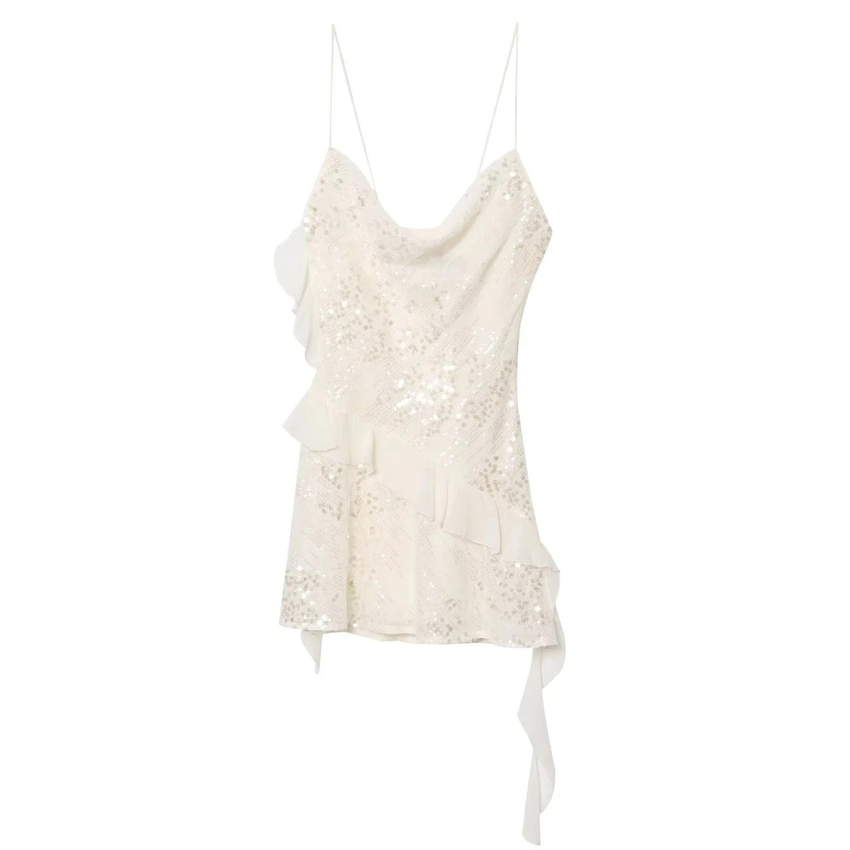 Women’s Tiered Sequin Cami Dress – Chic Backless Mini Dress for Fall Evening & Club Parties