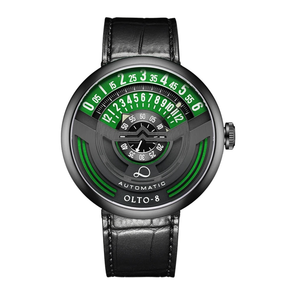 Limited Edition Mechanical Men’s Watch - Luxury 46mm Luminous Automatic Wristwatch in Stainless Steel Sports Design