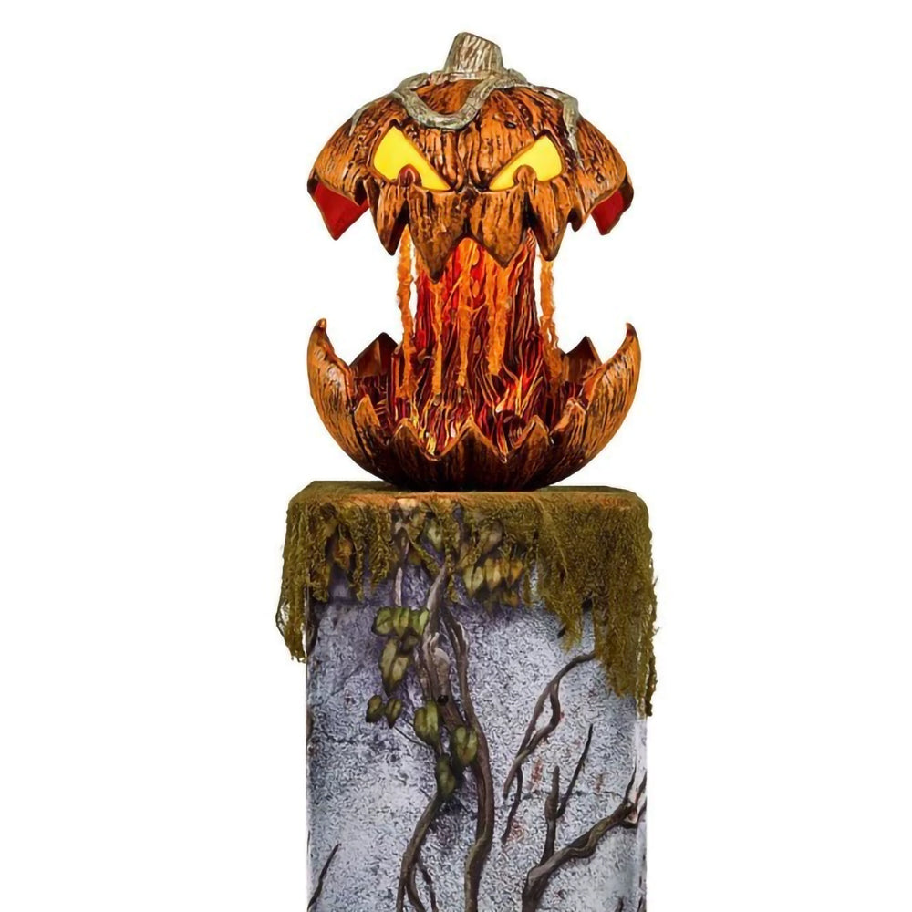 Halloween Talking Pumpkin Decoration – Sound-Activated Light-Up Pumpkin Head with Thrilling Effects for Haunted House Props and Party Cosplay Supplies