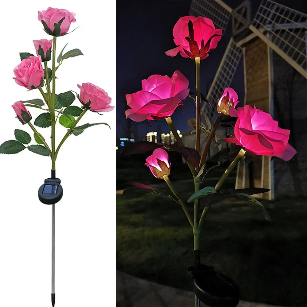 Solar Rose Garden Lights – Decorative Outdoor Flower Lamps for Yard, Patio & Lawn Décor