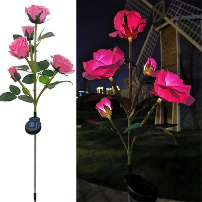 Solar Rose Garden Lights – Decorative Outdoor Flower Lamps for Yard, Patio & Lawn Décor
