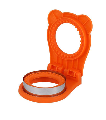 Round Sandwich Cutting Mold – Stainless Steel Bread, Biscuit & Cake Pocket Press with Hand Guard