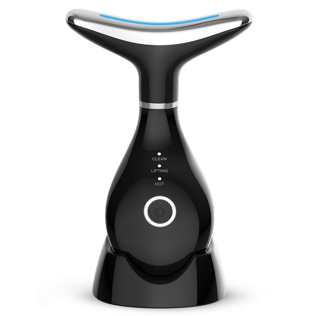LED Facial Lift Beauty Device – 3-Color Photon Therapy Neck and Face Massager for Tightening and Anti-Aging Care