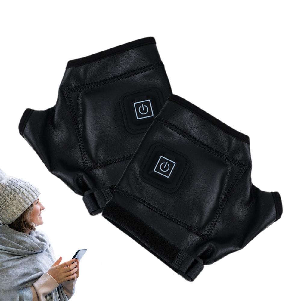 Rechargeable Electric Heated Gloves – Fingerless Winter Warming Gloves for Cycling, Outdoor Sports, and Cold Weather Comfort