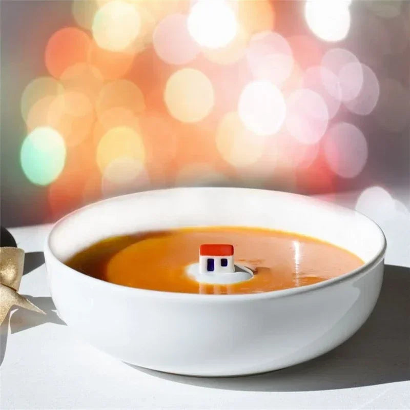 Handmade Porcelain Plate – Creative Three-Dimensional Water Bowl for Home Dining & Decoration
