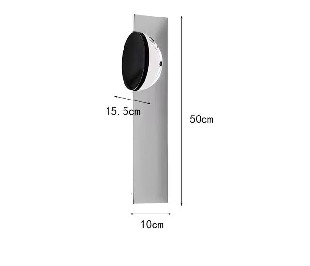 Chrome LED Sci-Fi Wall Light – 3000K Stainless Steel Lamp Sconce for Bedroom, Parlor, Stairs, Hallway