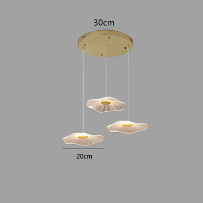 Nordic Modern Lotus Leaf Pendant Lamp – Height Adjustable Luxury Lighting Fixture for Villas, Dining Rooms, Living Spaces, Bars, or Hotel Interiors