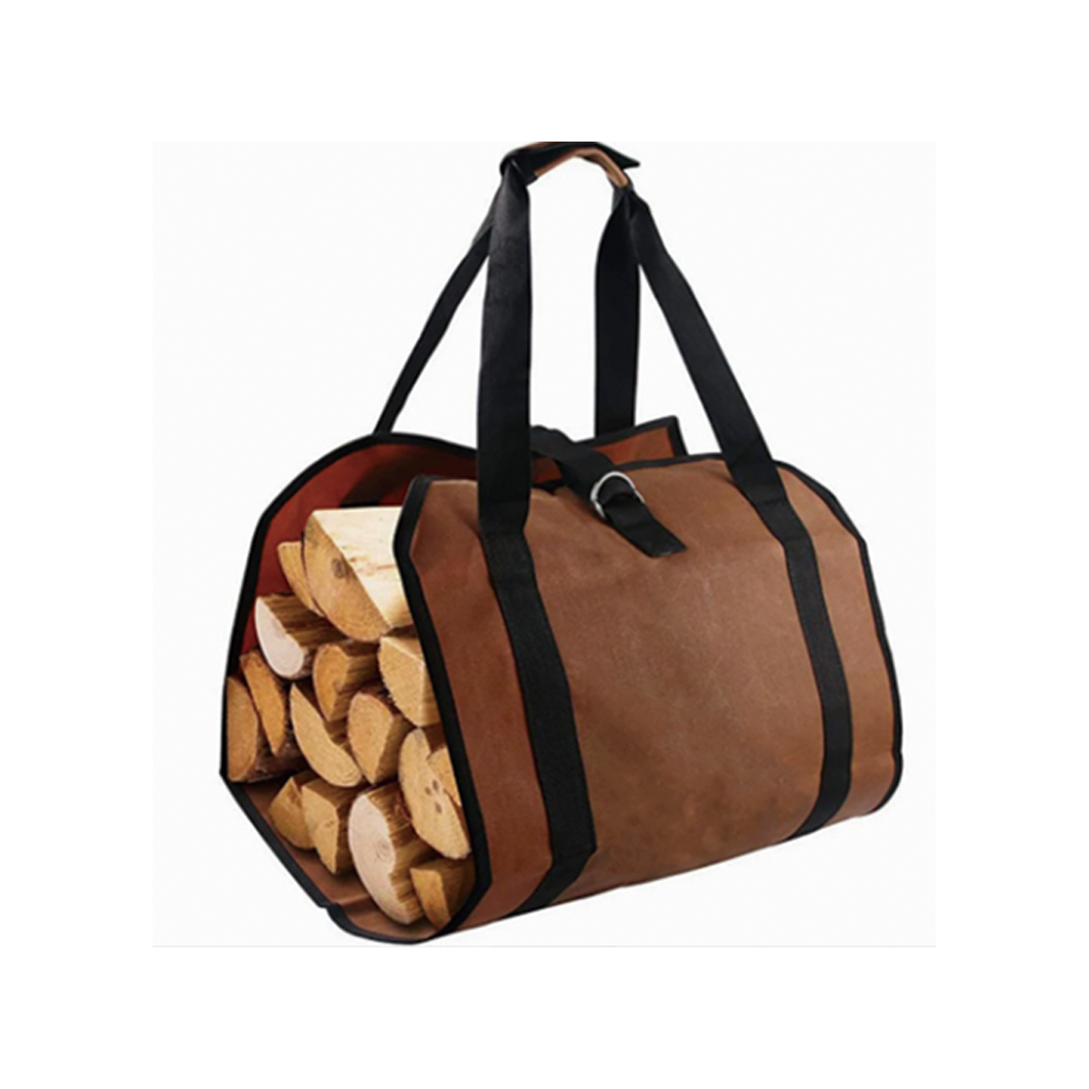 Heavy-Duty Firewood Carrier Bag – Durable PVC Tote for Fireplace, Camping & Wood Transport