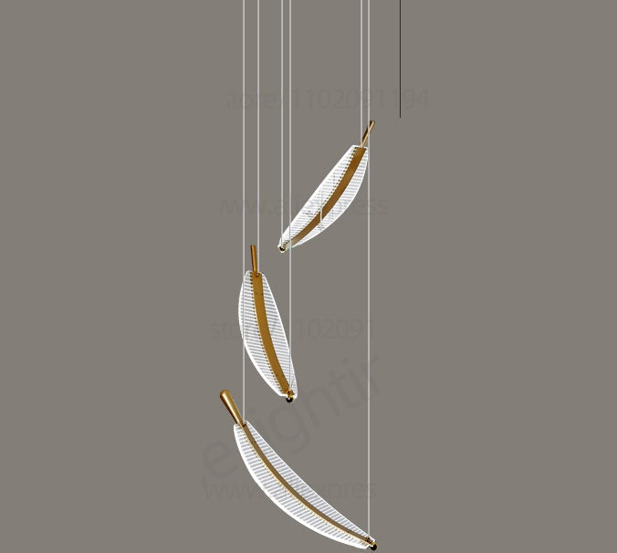 Modern LED Spiral Chandelier – Loft-Inspired Pendant Light for Villa Living Room, Staircase, or Duplex Indoor Decoration