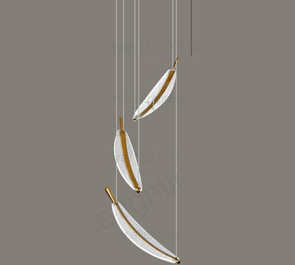 Modern LED Spiral Chandelier – Loft-Inspired Pendant Light for Villa Living Room, Staircase, or Duplex Indoor Decoration