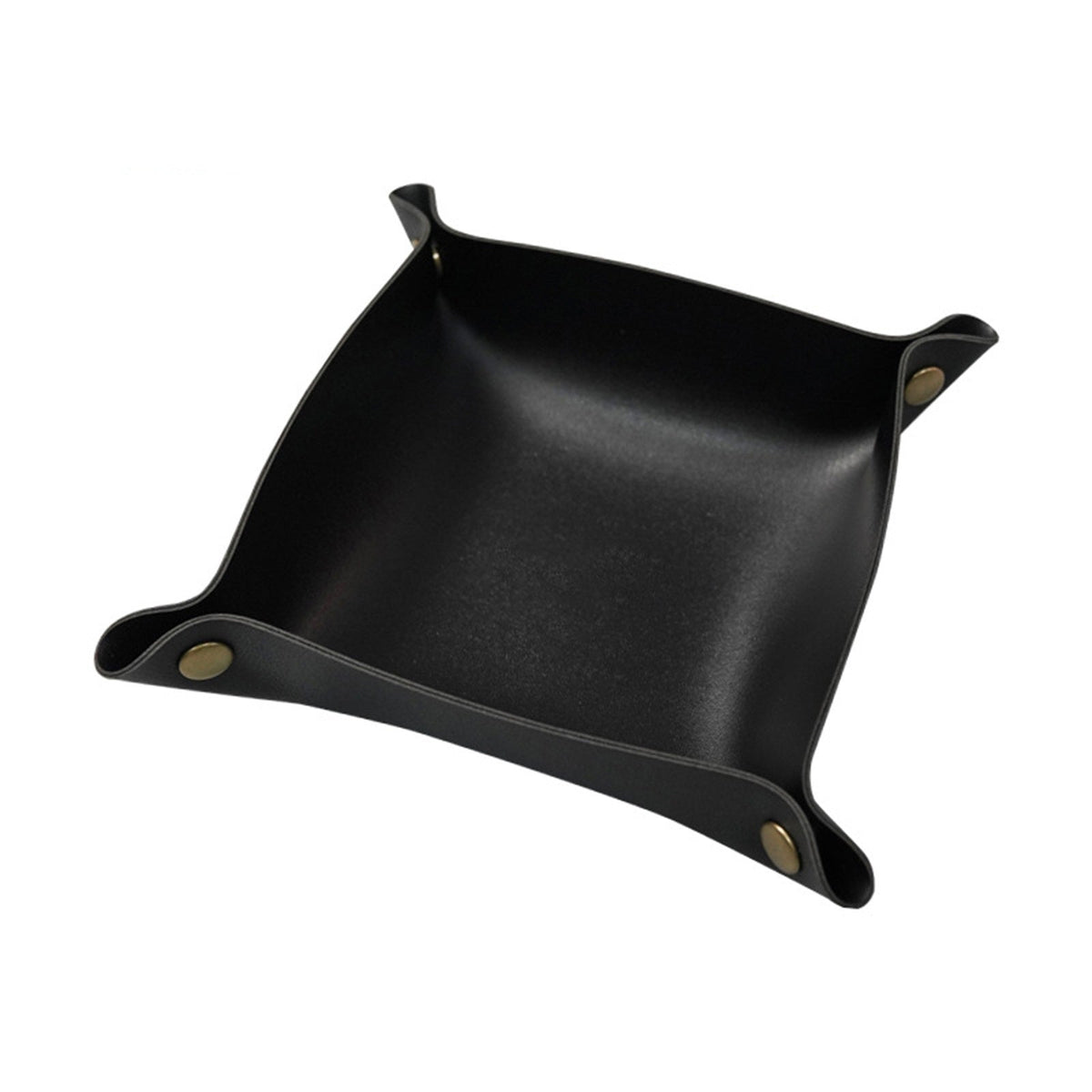 PU Leather Storage Box – Decorative Home Tray for Keys, Makeup & Desk Organization