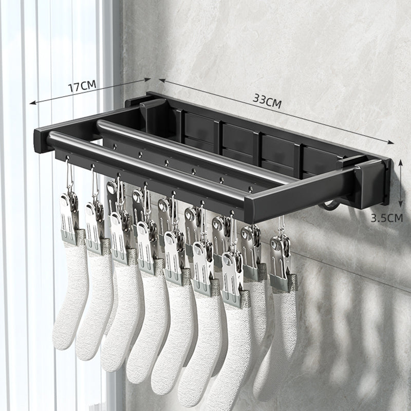 Three-Fold Clothes Drying Rack – Large Laundry Organizer with Rods, Clips for Pants, Towels, Gloves; Space-Saving Design for Indoor or Outdoor Drying